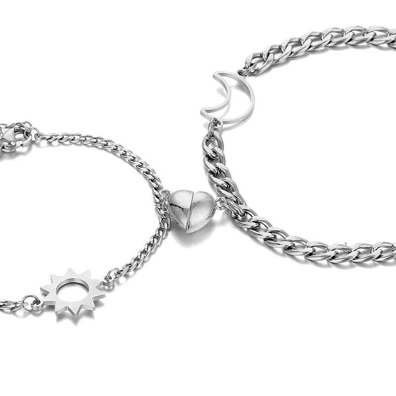 Pulsera de Pareja Sol y Luna con Imán 🌙