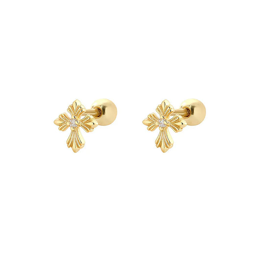 Piercing Cruz Baño de Oro 14K ✝️