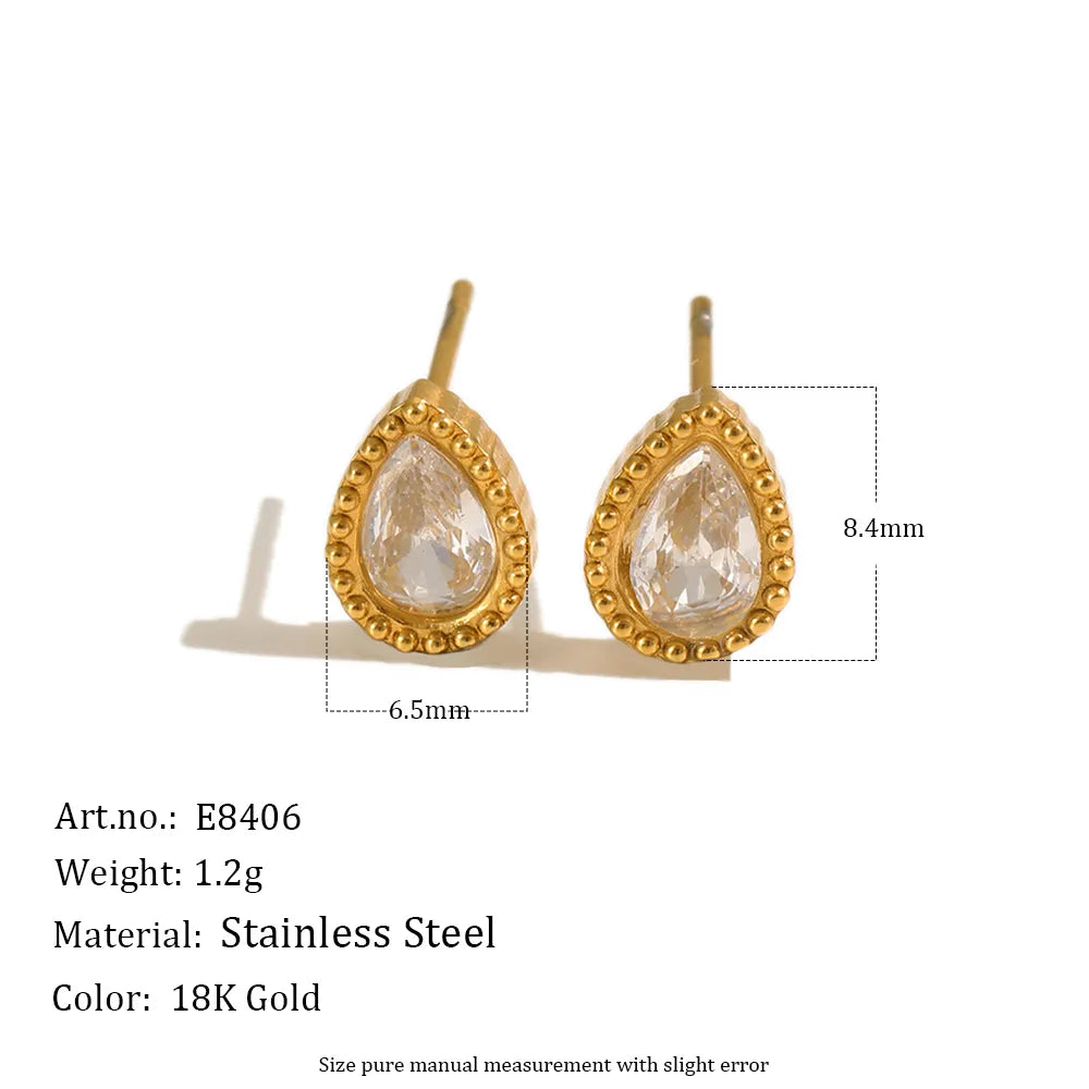 Stud Gota Cristal 💧