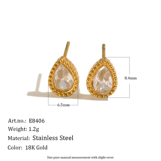 Stud Gota Cristal 💧
