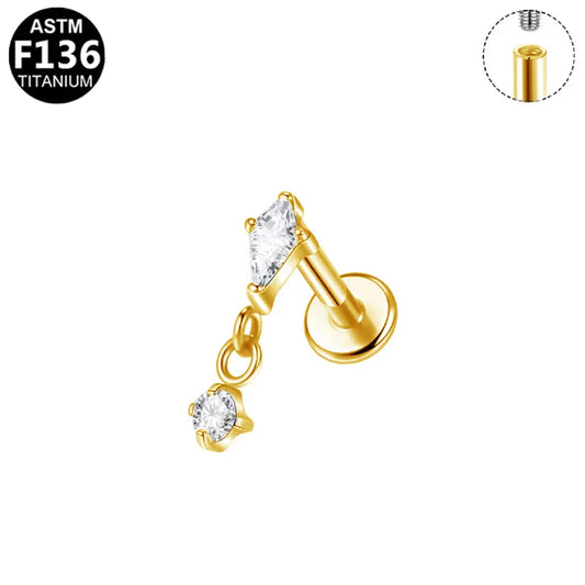 Titanio Flat Back Doble Rombo 🔷