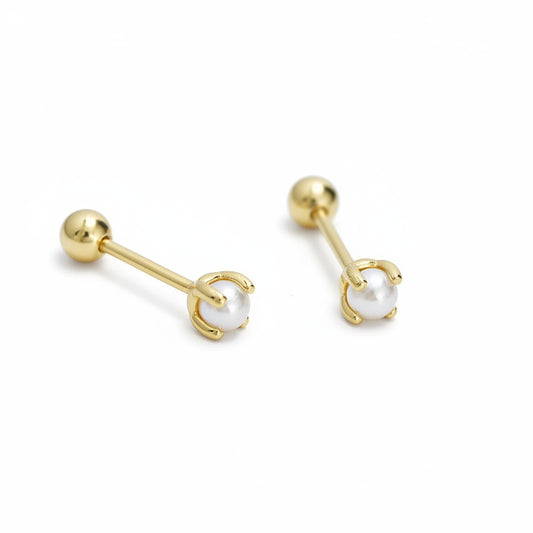 Piercing Mini Perla Baño de Oro 14K 🤍