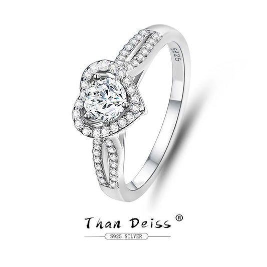 Anillo promesa Corazón Con Banda Gruesa