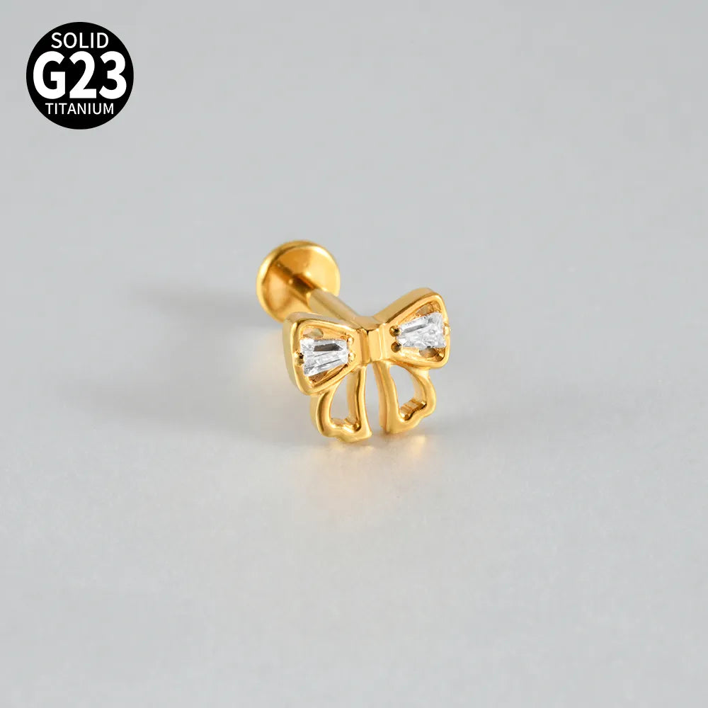 Piercing Flatback moño parte de abajo hueca 🎀
