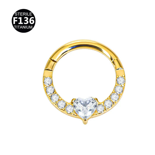 Piercing argolla corazón centro 💖