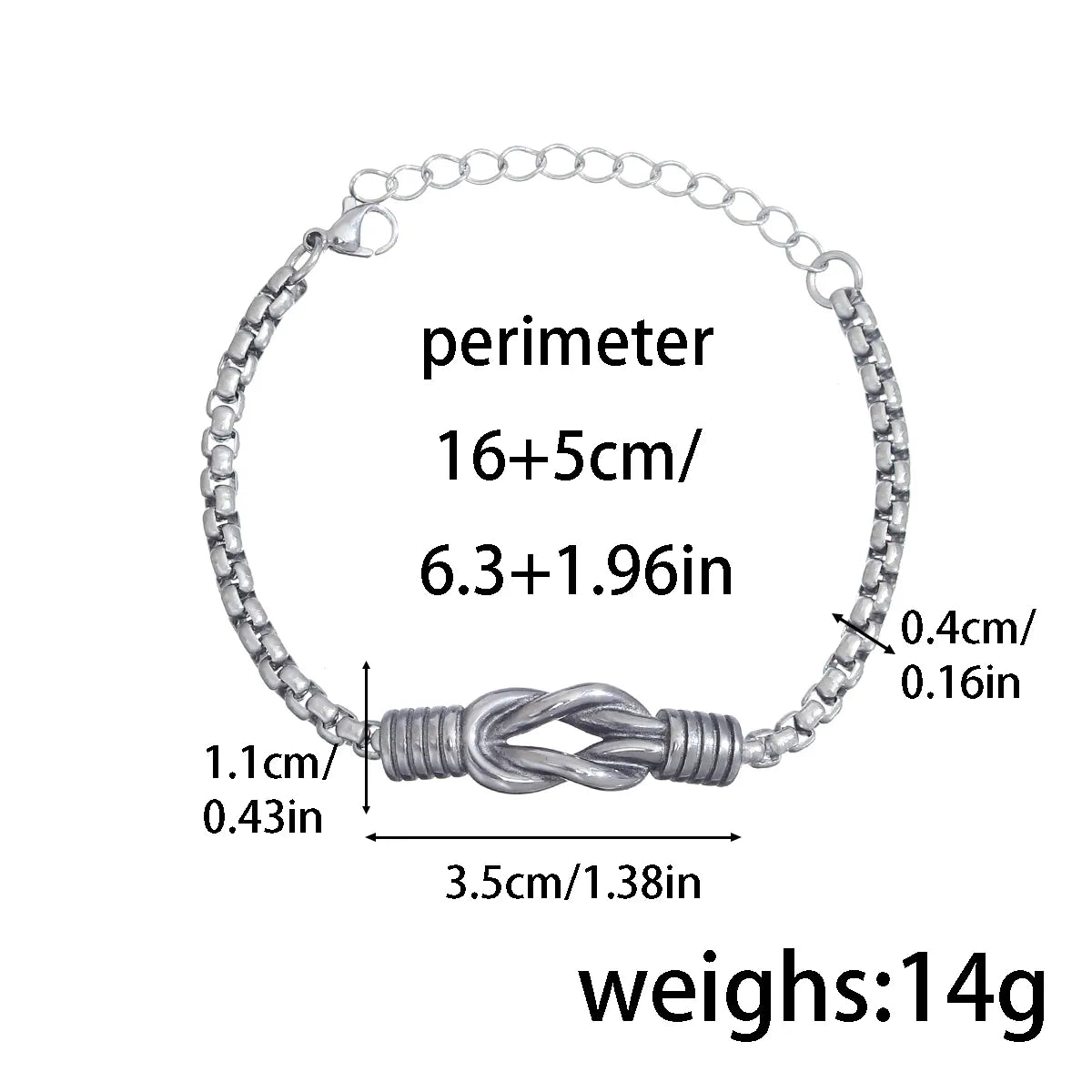 Pulsera Hombre Nudo Central 🖤