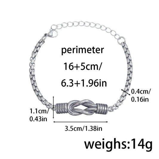 Pulsera Hombre Nudo Central 🖤