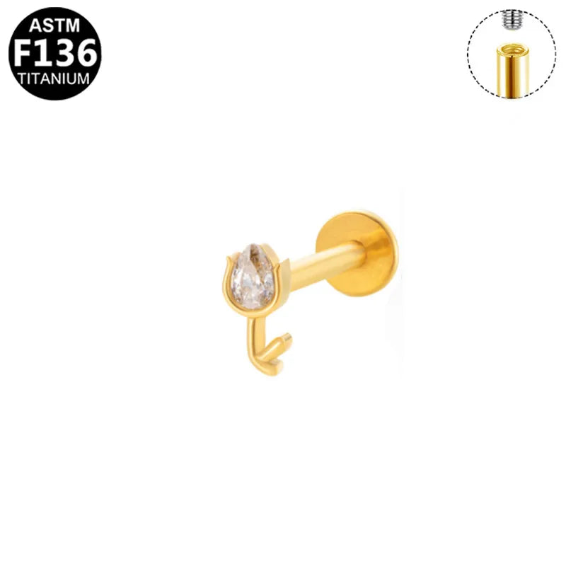 Piercing Flatback mini tulipán 🌷
