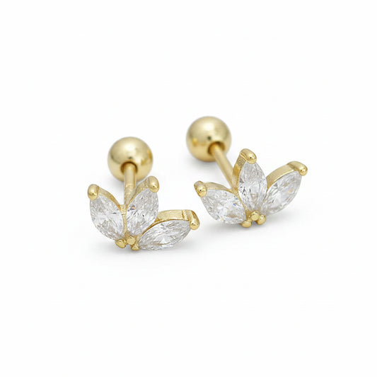 Piercing Hojas Baño de Oro 14K 🌿