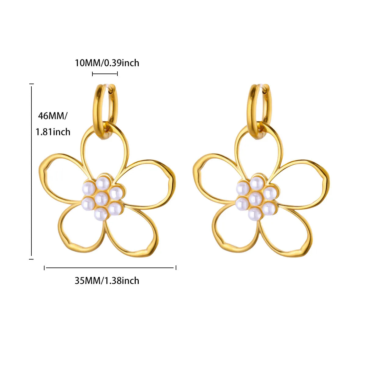 Aretes Flor de Nácar 🌸