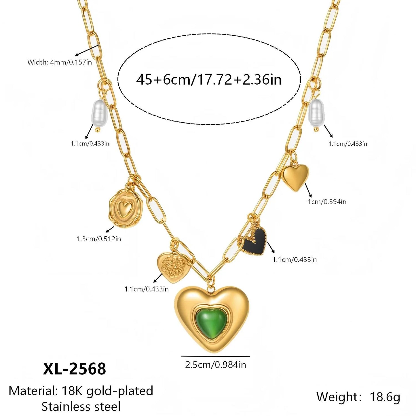 Collar Corazón Esmeralda 💚