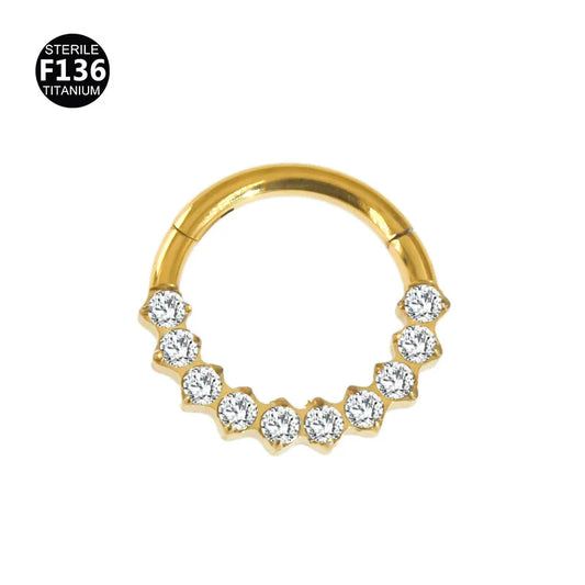 Piercing argolla de 10 zirconia dorada ✨