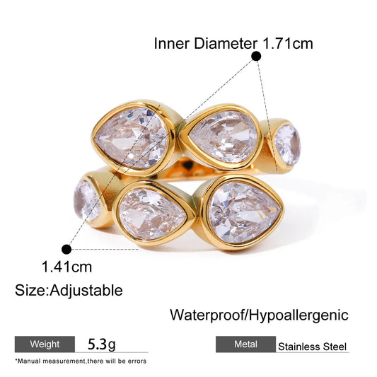 Anillo Enlazado De Gotas