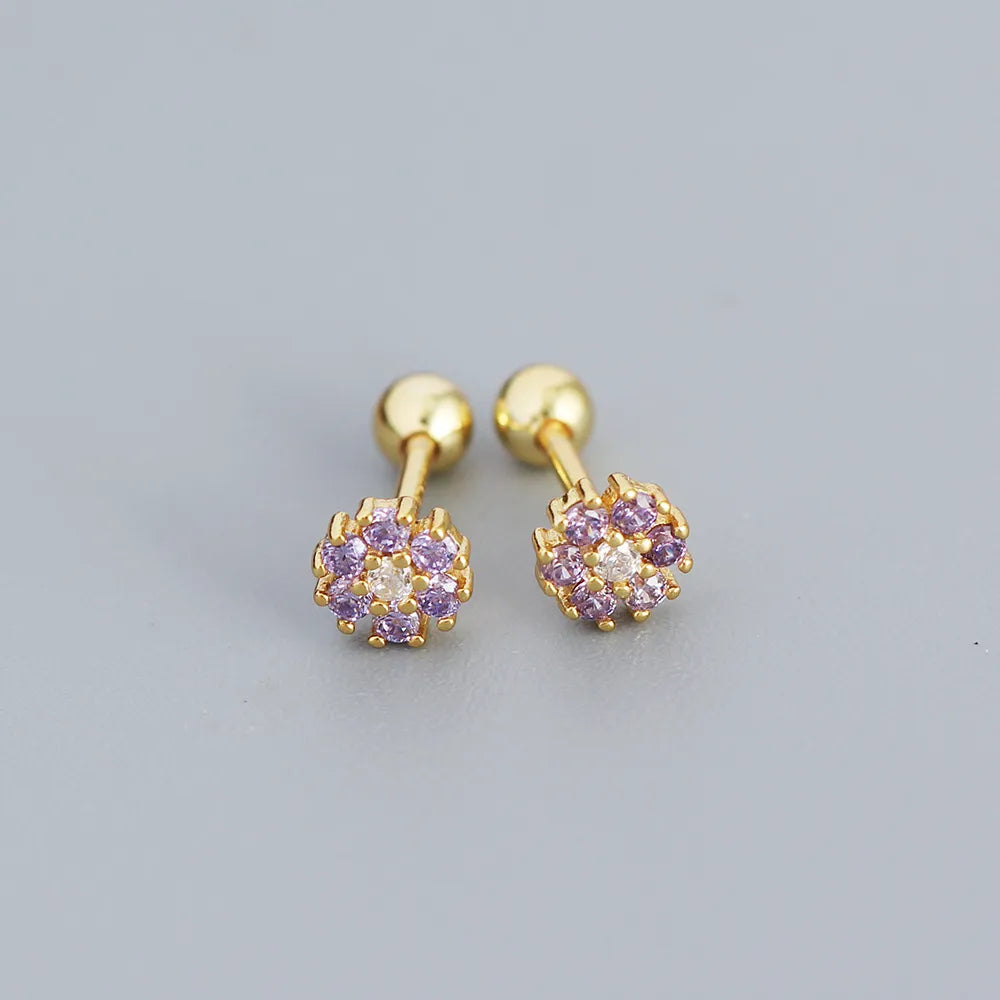 Piercing Rosa Bloom Baño de Oro 14K 🌸