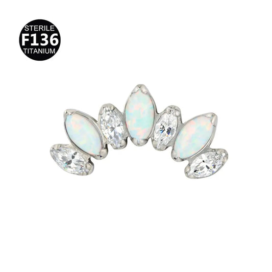 Titanio Flat Back Corona Opal 👑