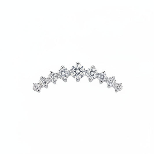 Titanio Flat Back Barra Crystal Silver ✨