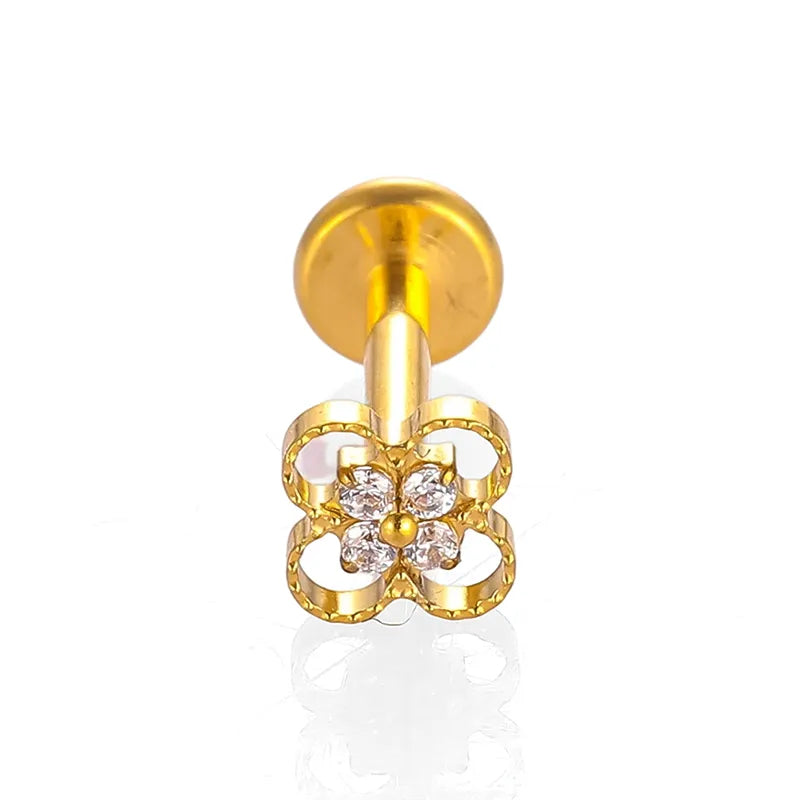 Titanio Flat Back Flor Aura 🌸