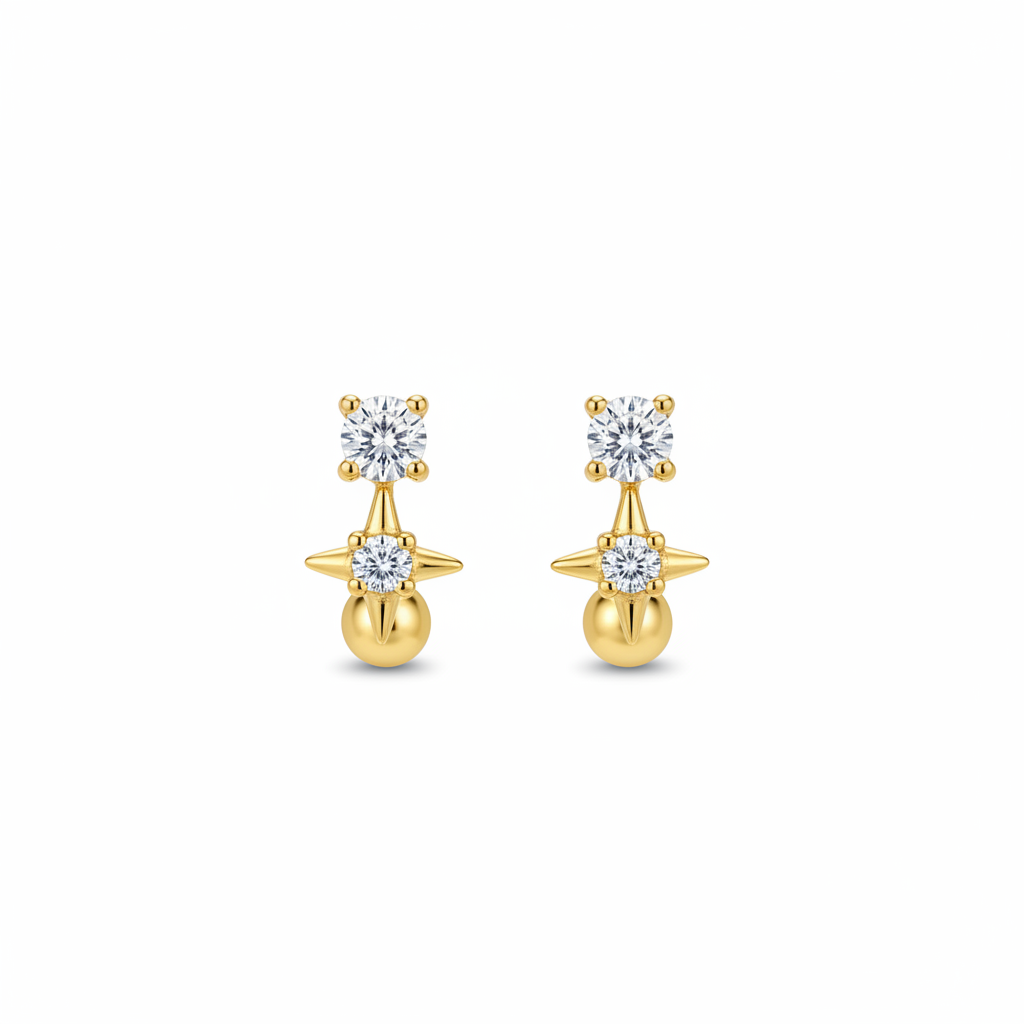 Piercing Destello Baño de Oro 14K ✨