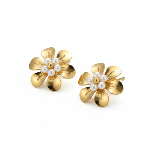 Aretes Blossom Pearl 🤍