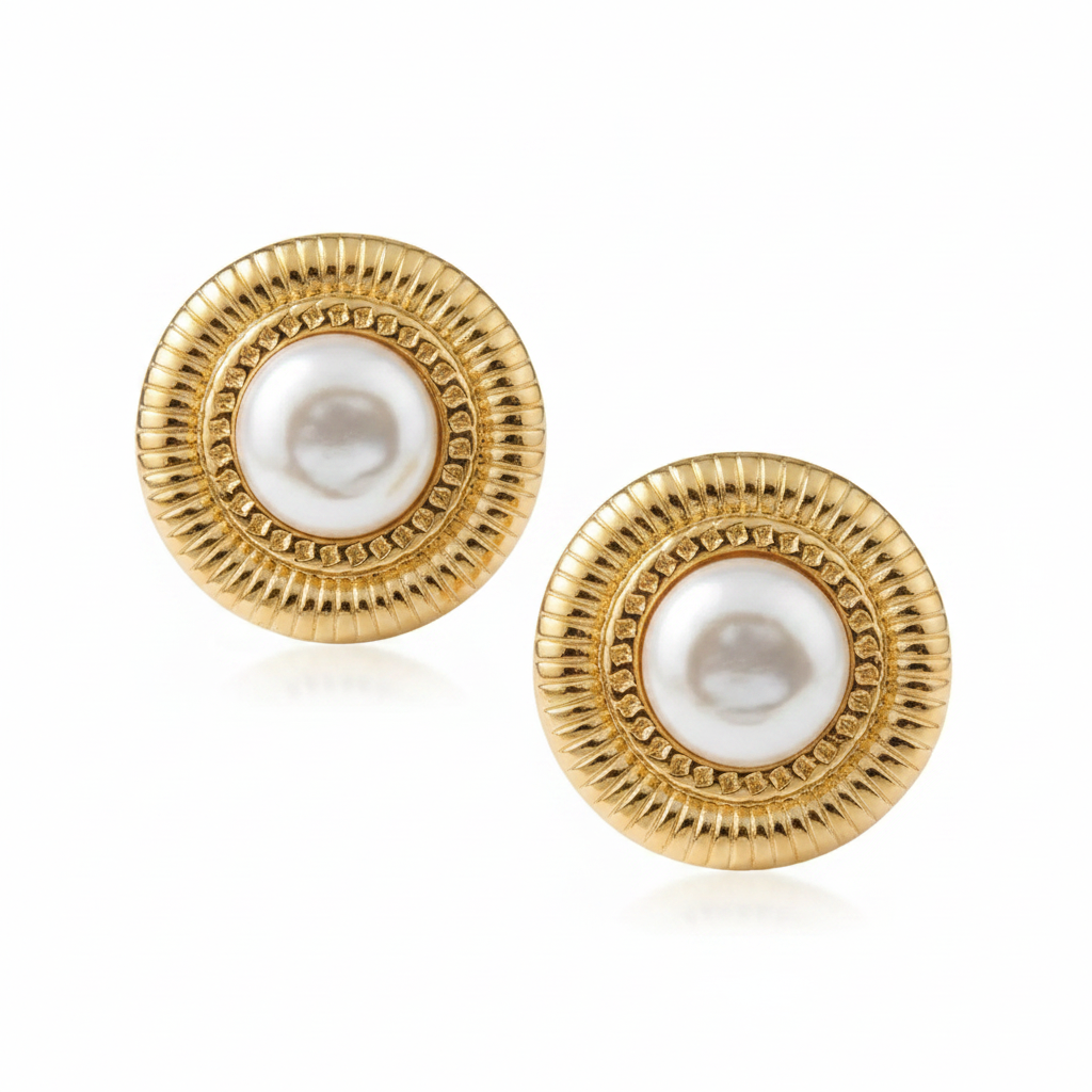 Aretes Halo Pearl 🤍