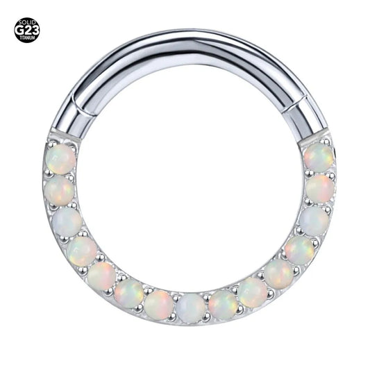 Piercing Argolla De Piedras Ópalos