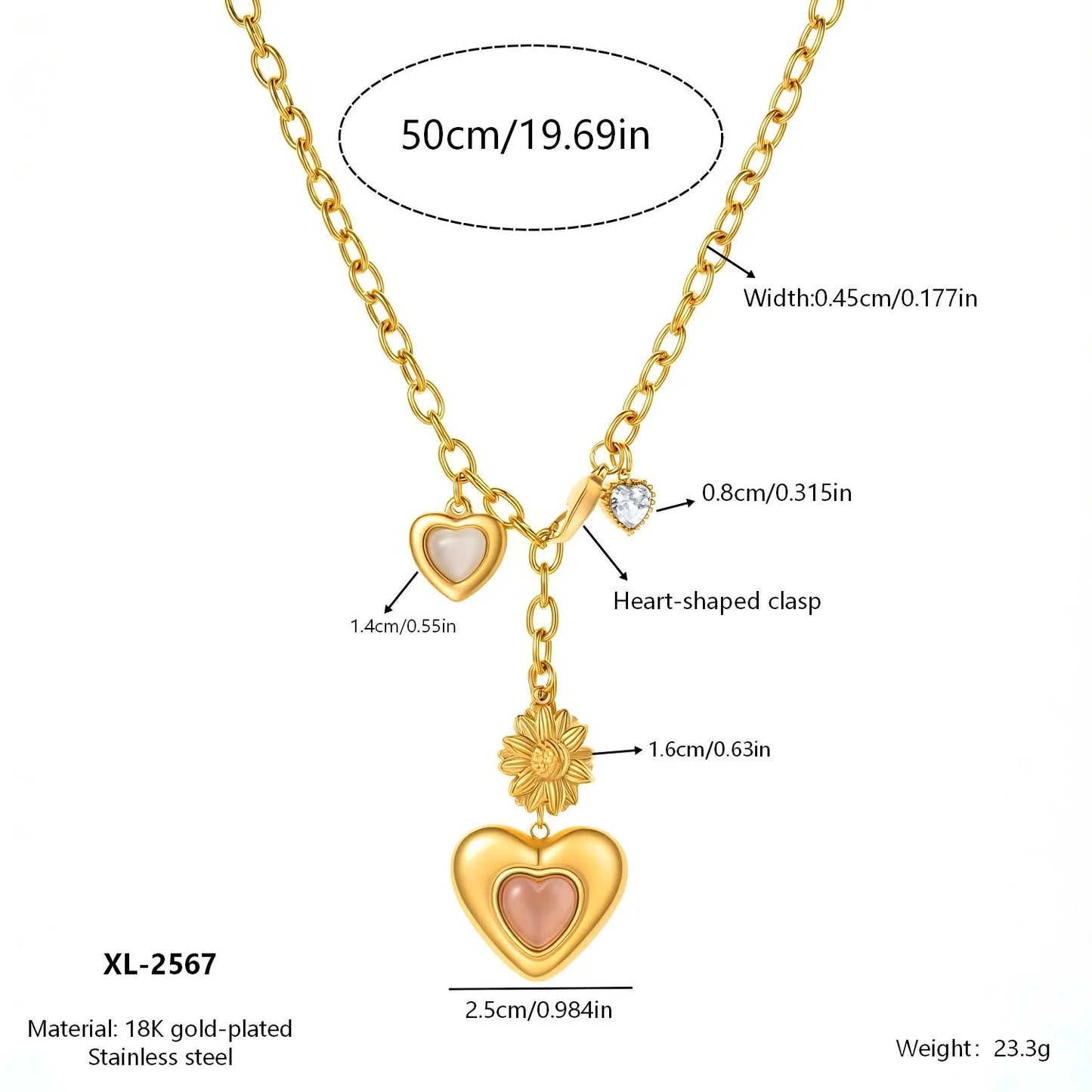 Collar Corazón Rosé 💗
