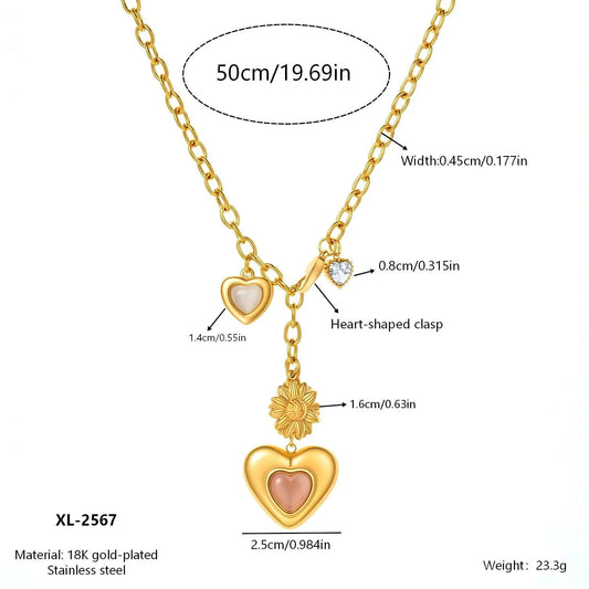 Collar Corazón Rosé 💗