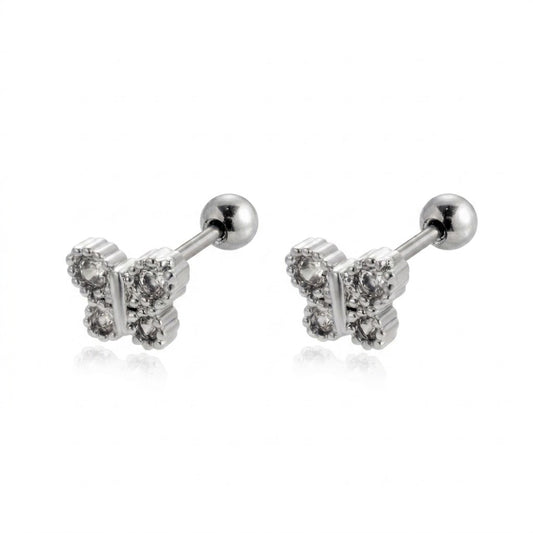 Piercing mariposa con 4 mariposas plateada 🦋