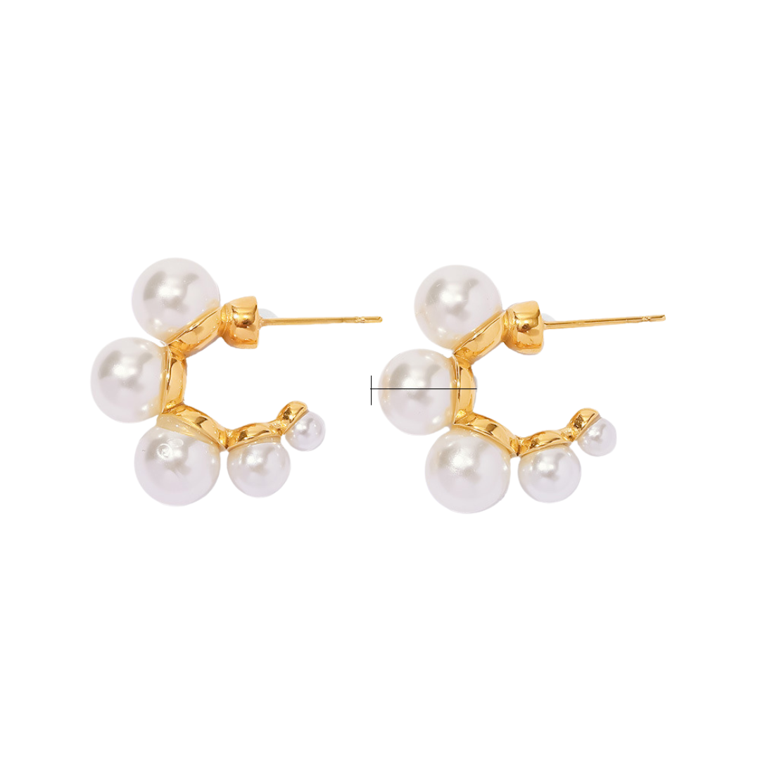 Semi hoops de perlas