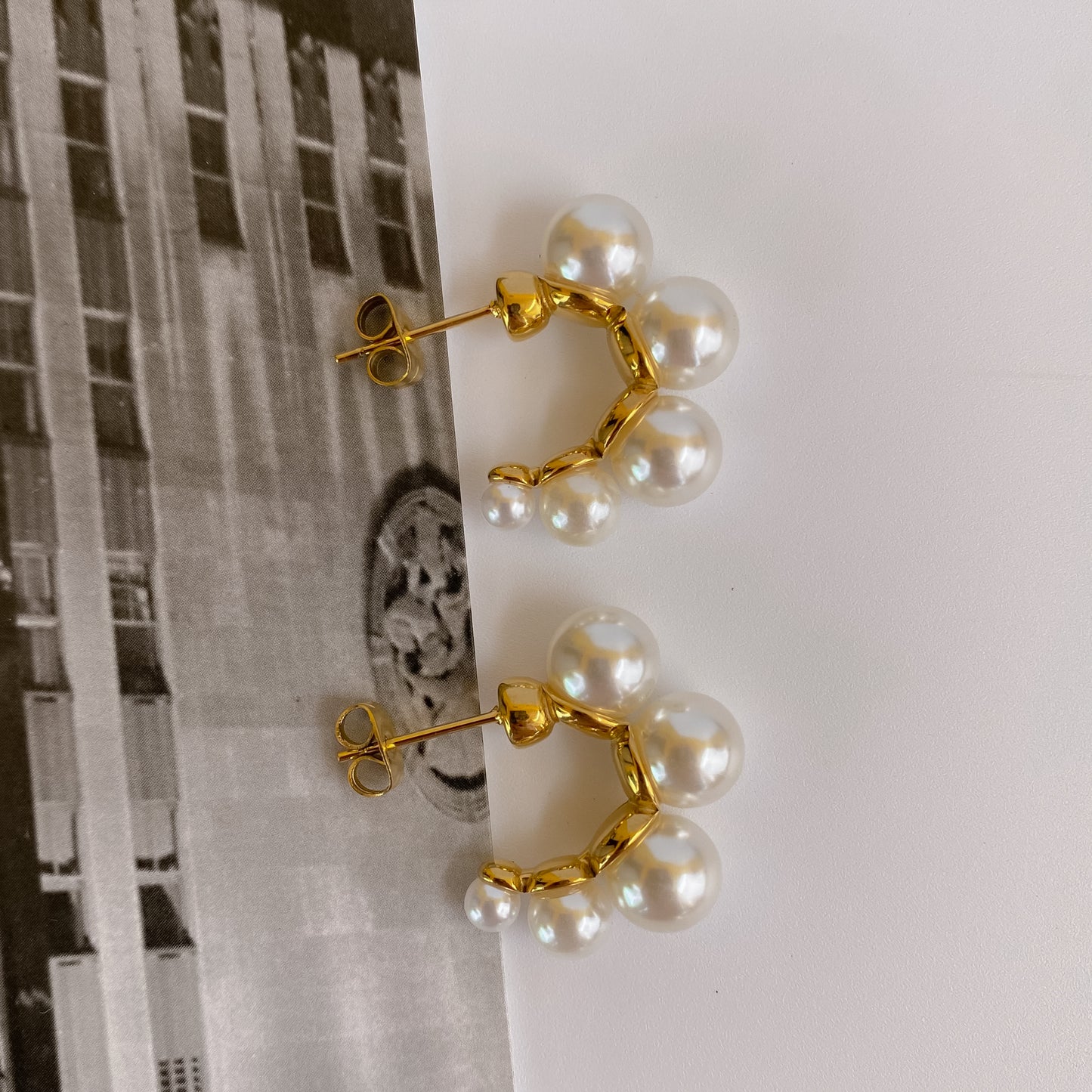 Semi hoops de perlas